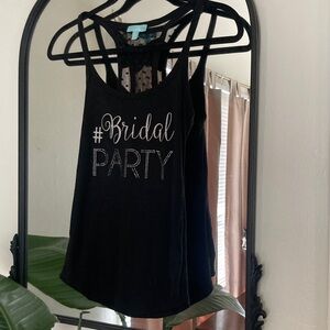 Black Bridal Party Tank Top
